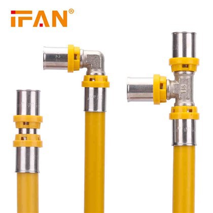 Медный пресс-фитинг для газовой трубы Pex